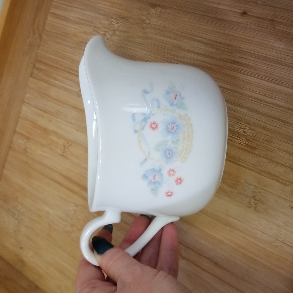 Corningware White Serveware with Blue Floral Motif